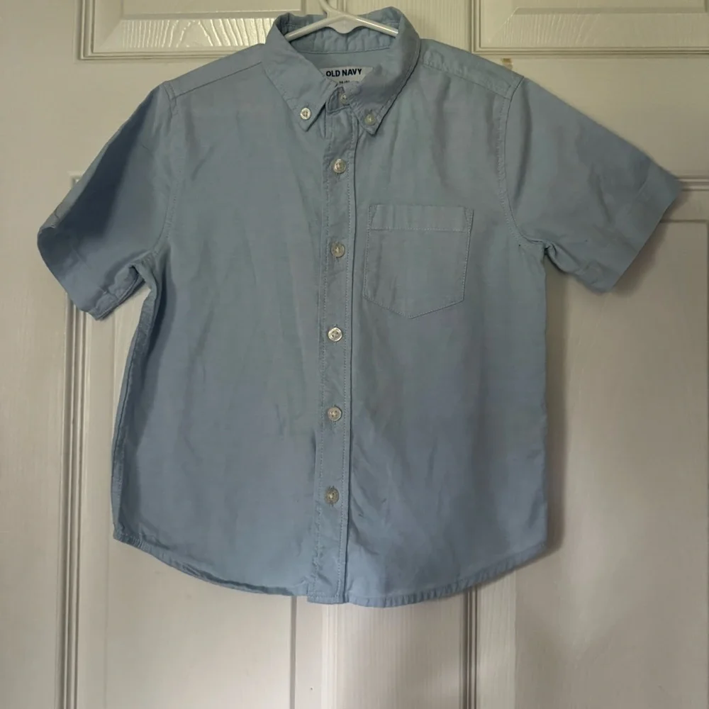 Old Navy Sky‎ Blue Kids Button Down Shirt Size XS 5